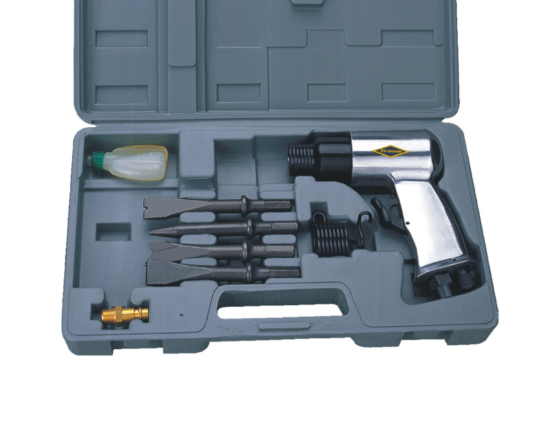 Зубило ударное пневм. в кейсе (4 нас/125мм) ЕС820151