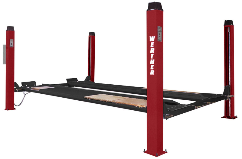 Подъемник четырехстоечный г/п 5т. электрогидравлический, платформы для сход-развала WERTHER 450AT/5