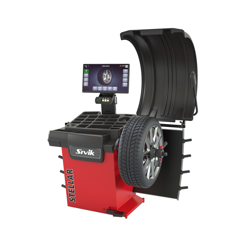 Балансировочный станок STELLAR с резьбовым валом SIVIK СБМП-60/3D Pro (УЗ, ТЛУ) красный