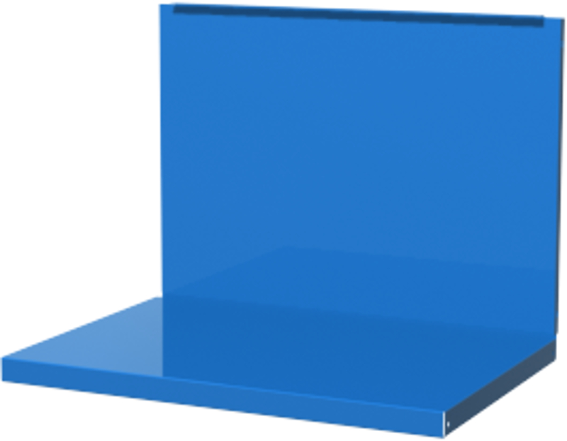 Комплект полка/стенка для верстаков БТ и 2ТВ  - синий  01.500-5015