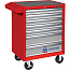 МАСТАК Тележка инструментальная, 7 ящиков, красная 521-07581R