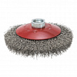 Щетка коническая, гофрированная, для УШМ № 537 ПрофОснастка Эксперт D115 мм М14*2 RPM 12500 SS